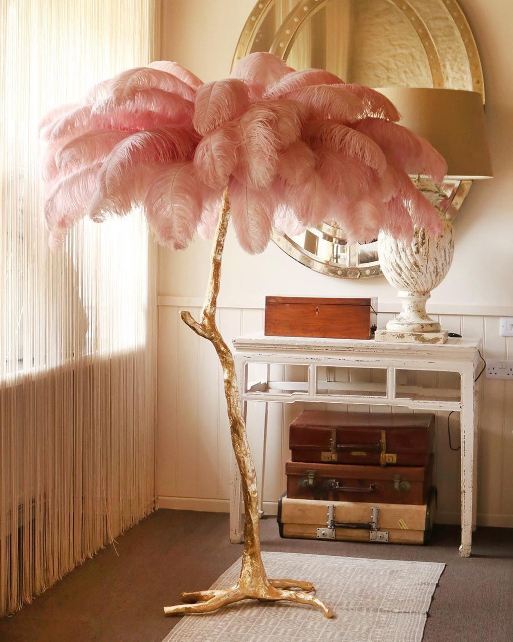 Feathered Elegance Brass Floor Light, Floor Lamp, detail 30