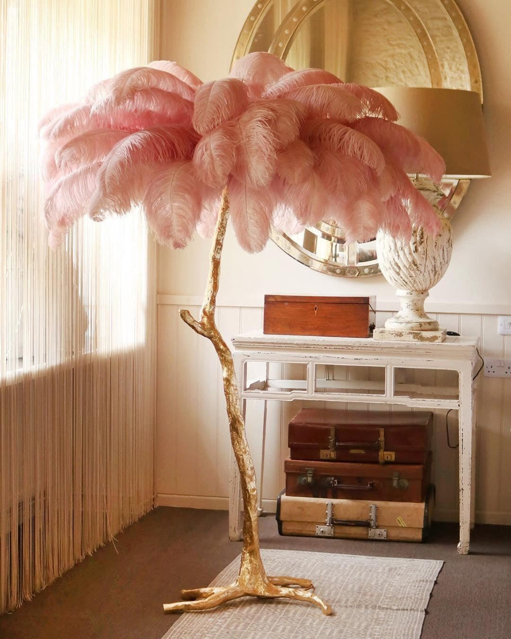 Feathered Elegance Brass Floor Light, Floor Lamp, detail 37