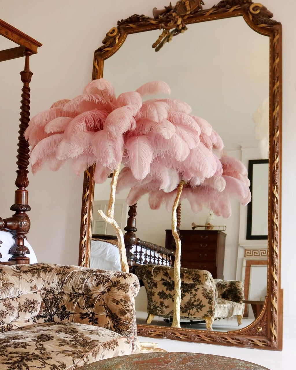 Feathered Elegance Brass Floor Light, Floor Lamp, detail 39