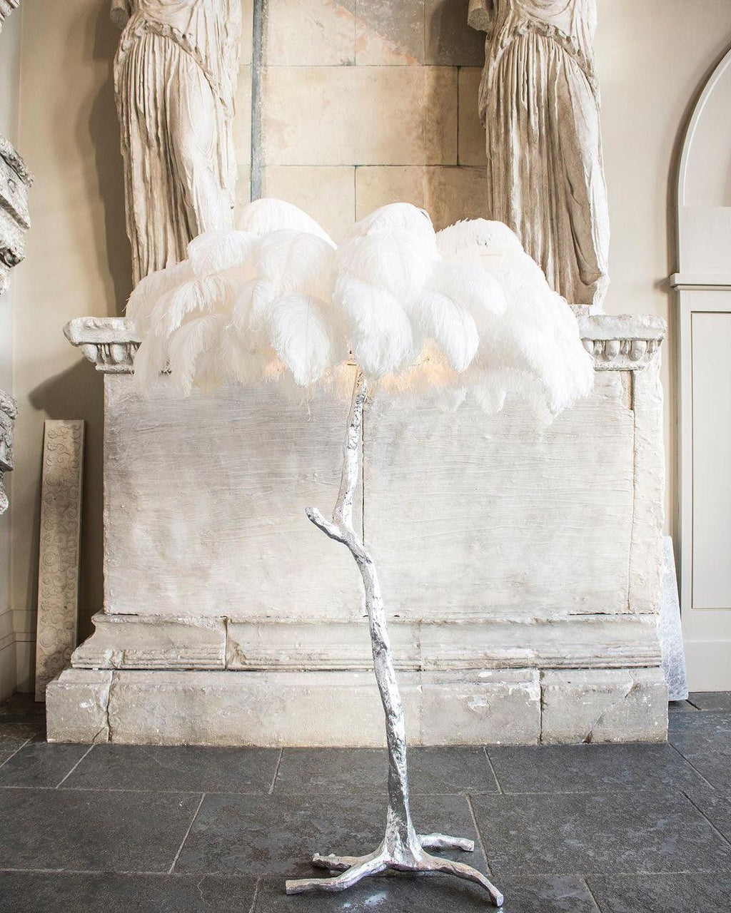 Feathered Elegance Brass Floor Light, Floor Lamp, detail 51