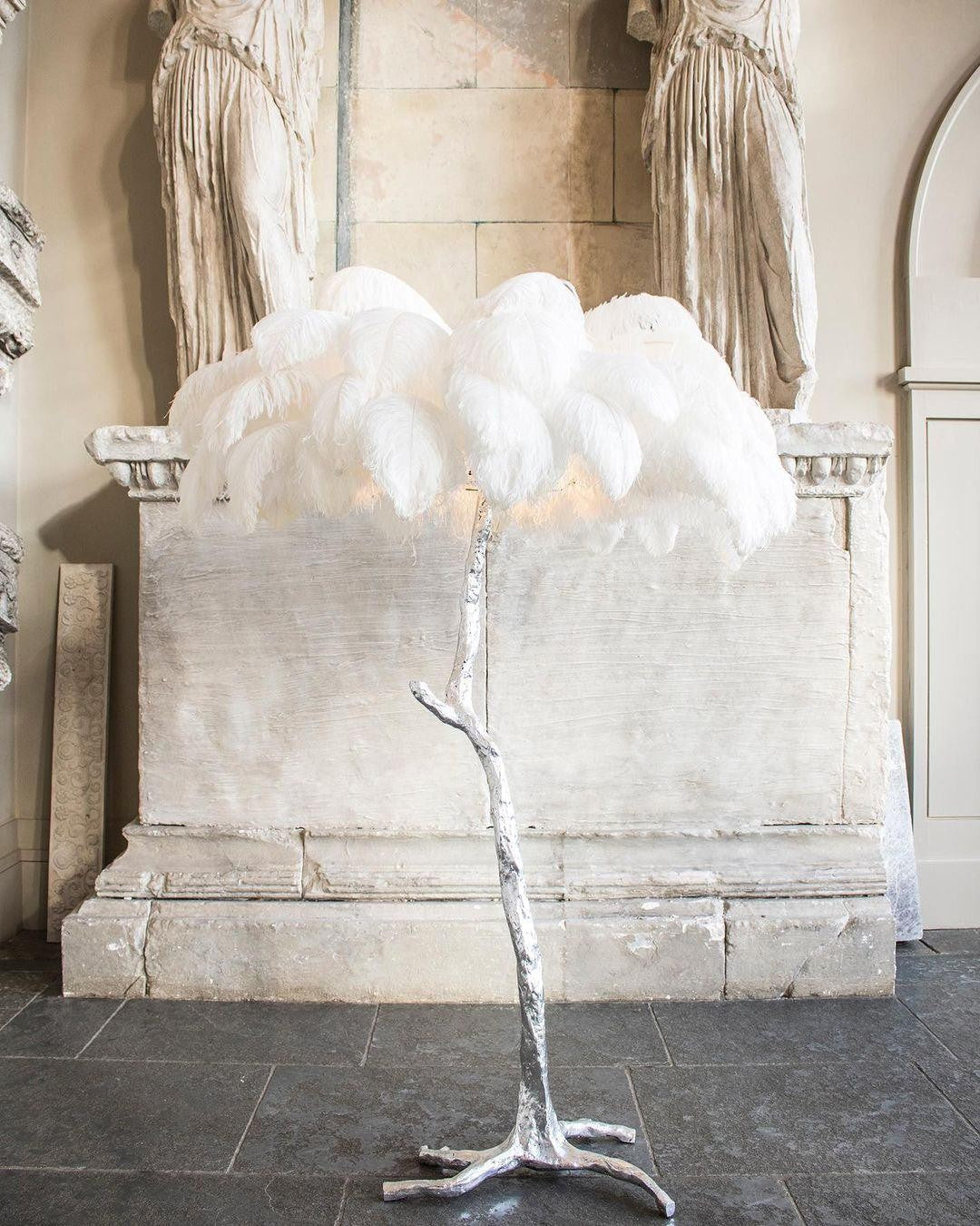 Feathered Elegance Brass Floor Light, Floor Lamp, detail 51