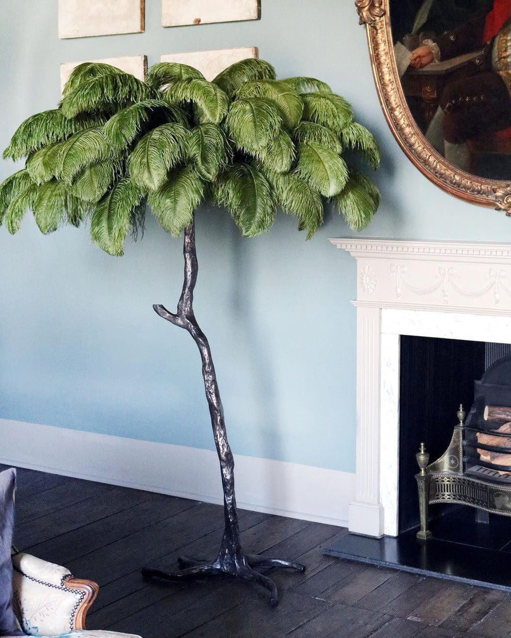 Feathered Elegance Brass Floor Light, Floor Lamp, detail 52