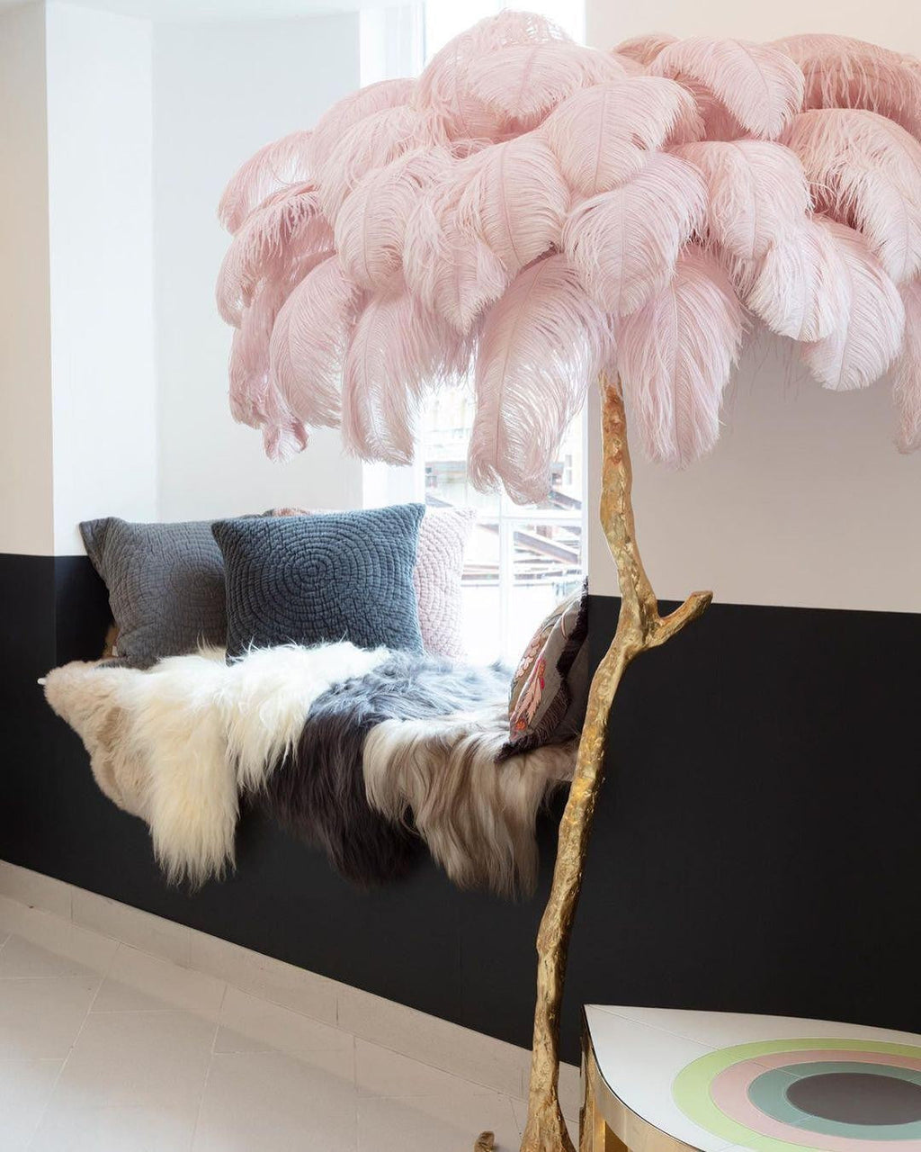 Feathered Elegance Brass Floor Light, Floor Lamp, detail 53