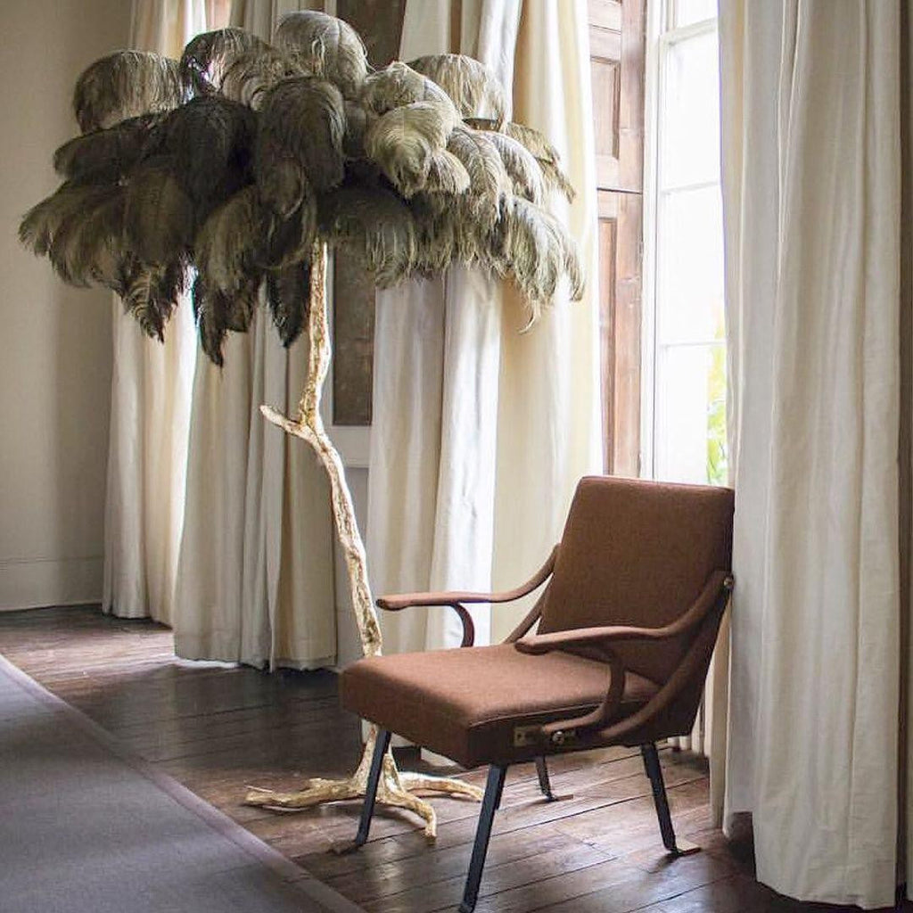 Feathered Elegance Brass Floor Light, Floor Lamp, detail 55