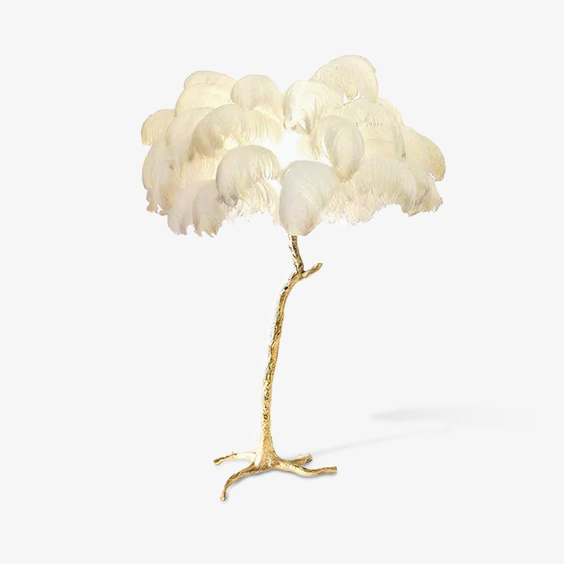 Feathered Elegance Brass Floor Light, Floor Lamp, detail 56