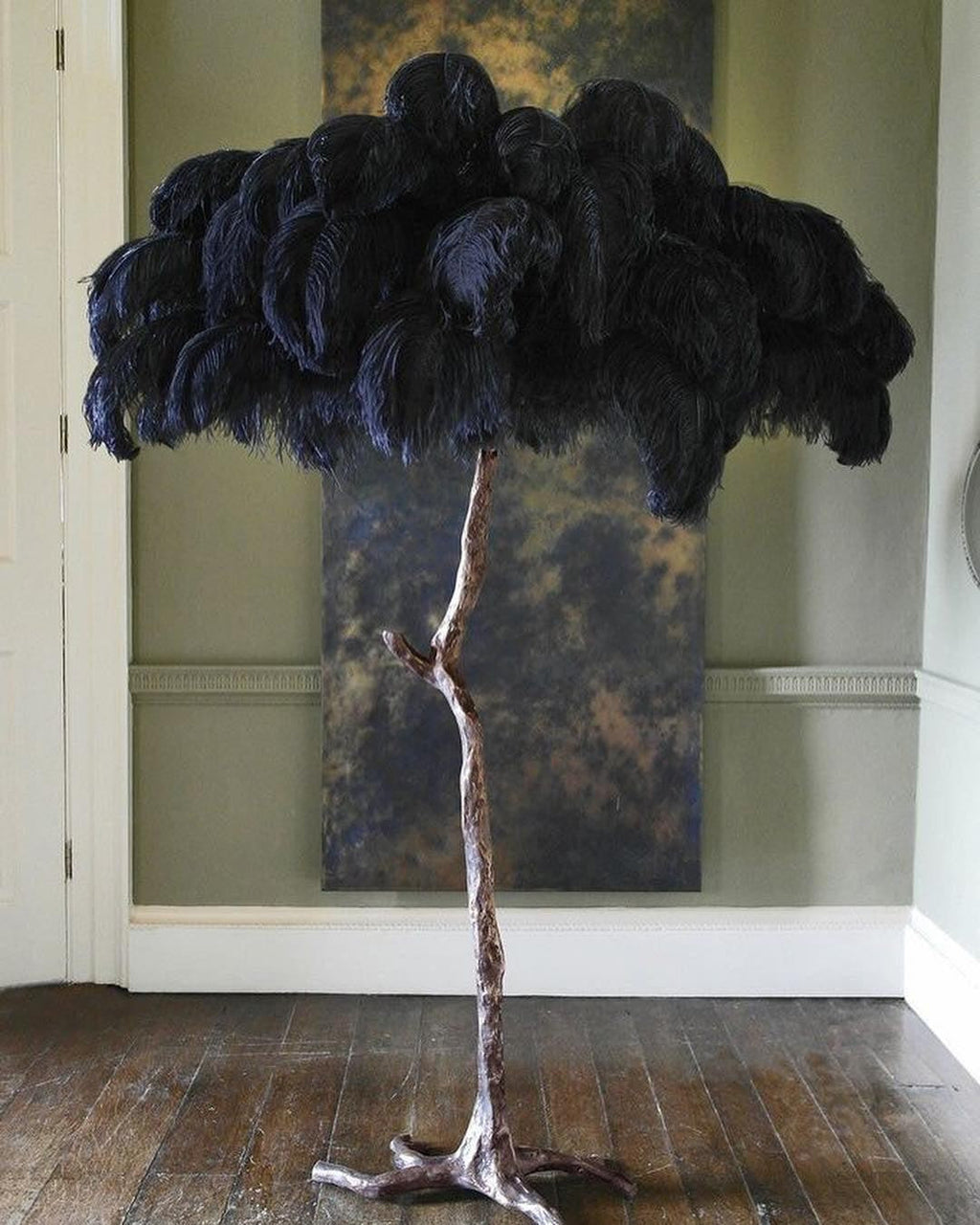 Feathered Elegance Brass Floor Light, Floor Lamp, detail 59