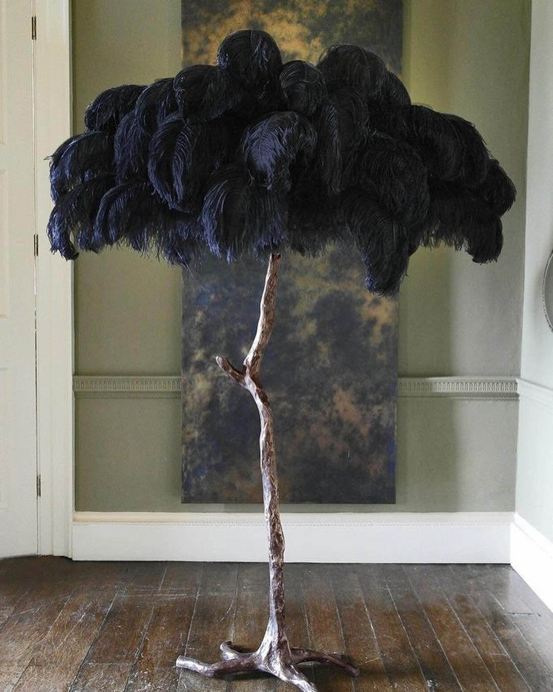 Feathered Elegance Brass Floor Light, Floor Lamp, detail 59