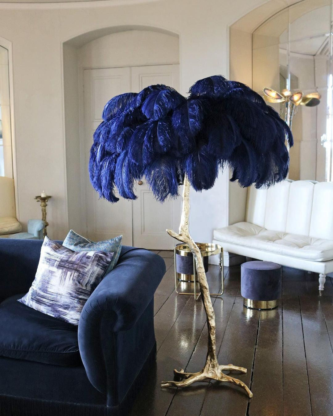 Feathered Elegance Brass Floor Light, Floor Lamp, detail 65