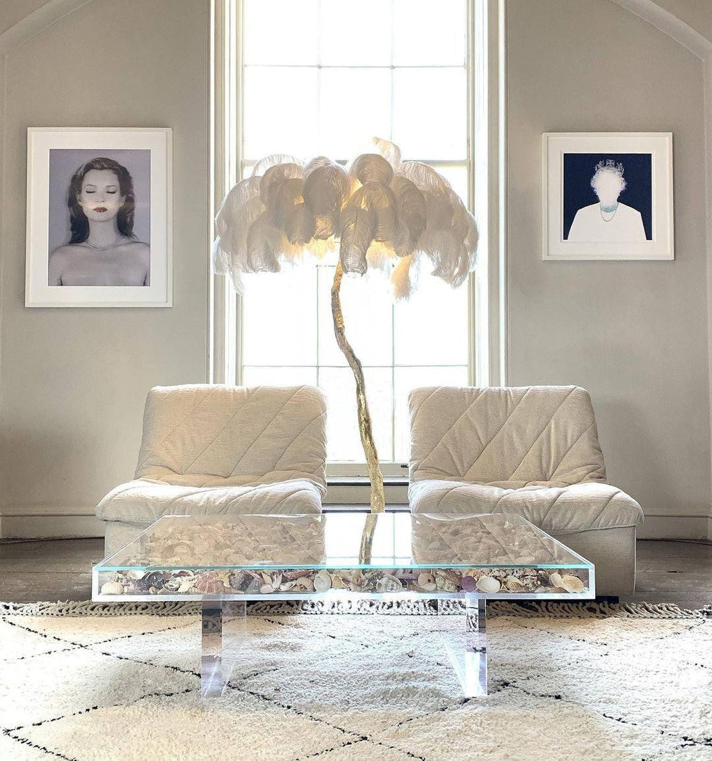 Feathered Elegance Brass Floor Light, Floor Lamp, detail 66