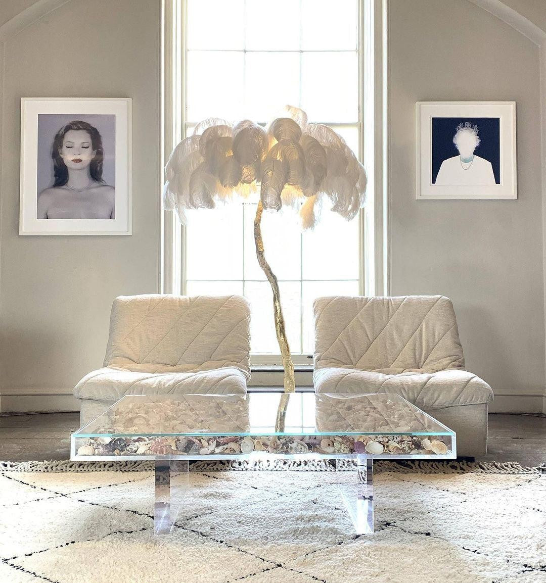 Feathered Elegance Brass Floor Light, Floor Lamp, detail 66