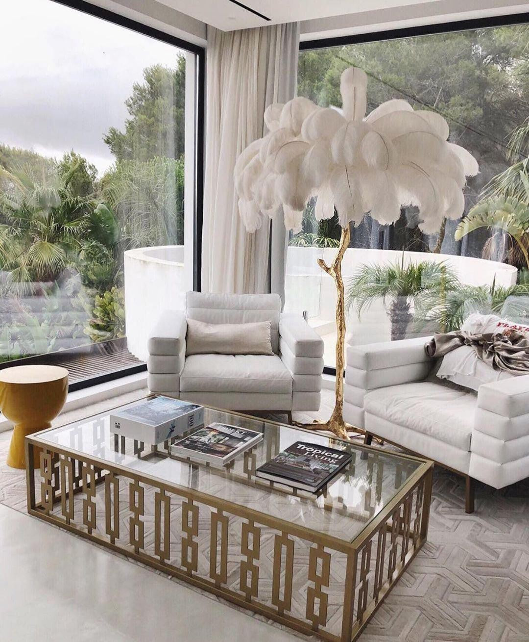 Feathered Elegance Brass Floor Light, Floor Lamp, detail 69