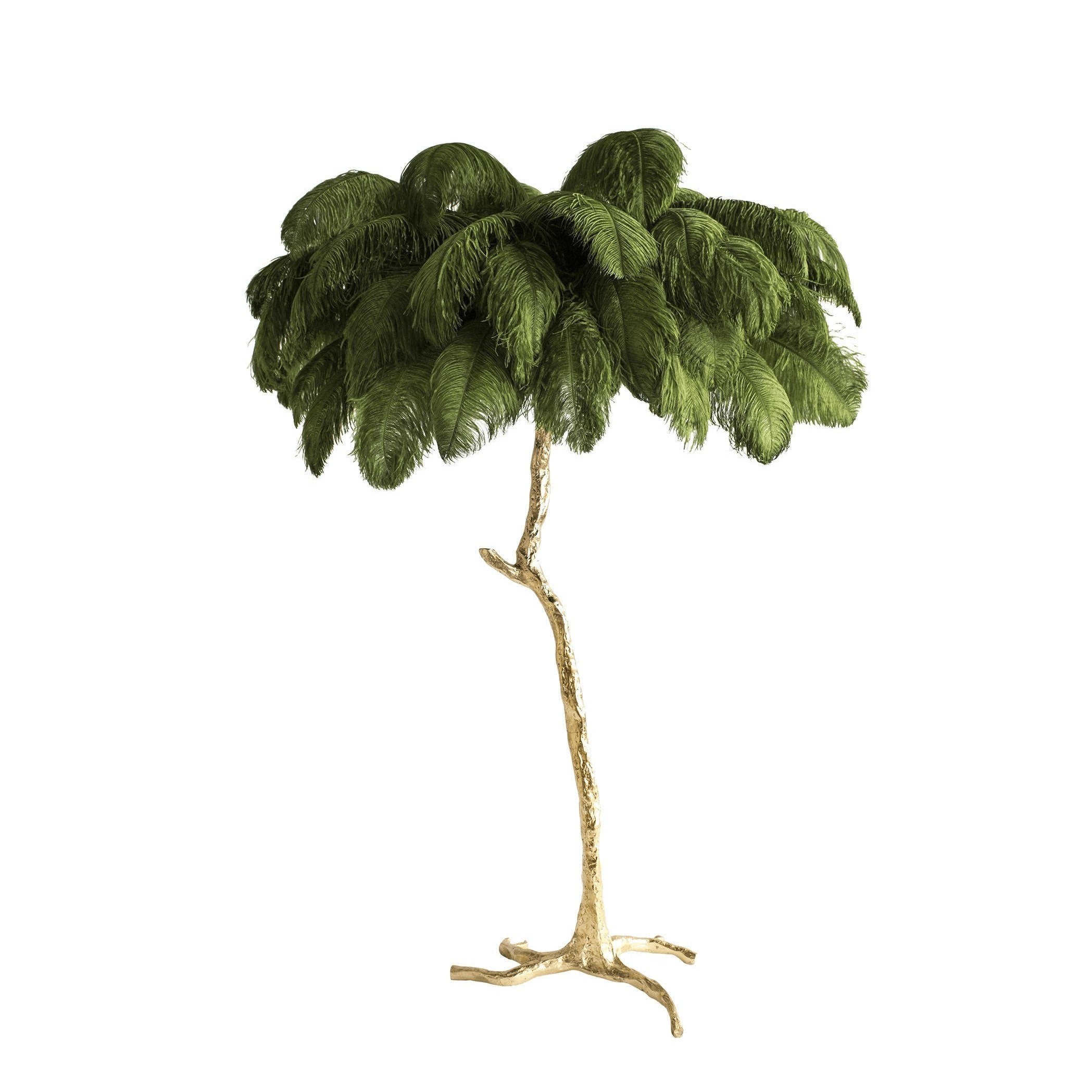 Feathered Elegance Brass Floor Light, Floor Lamp, detail 6
