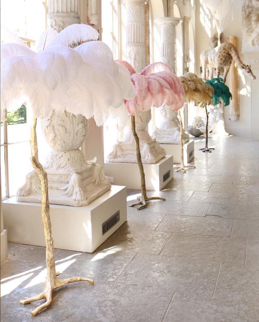 Feathered Elegance Brass Floor Light, Floor Lamp, detail 72
