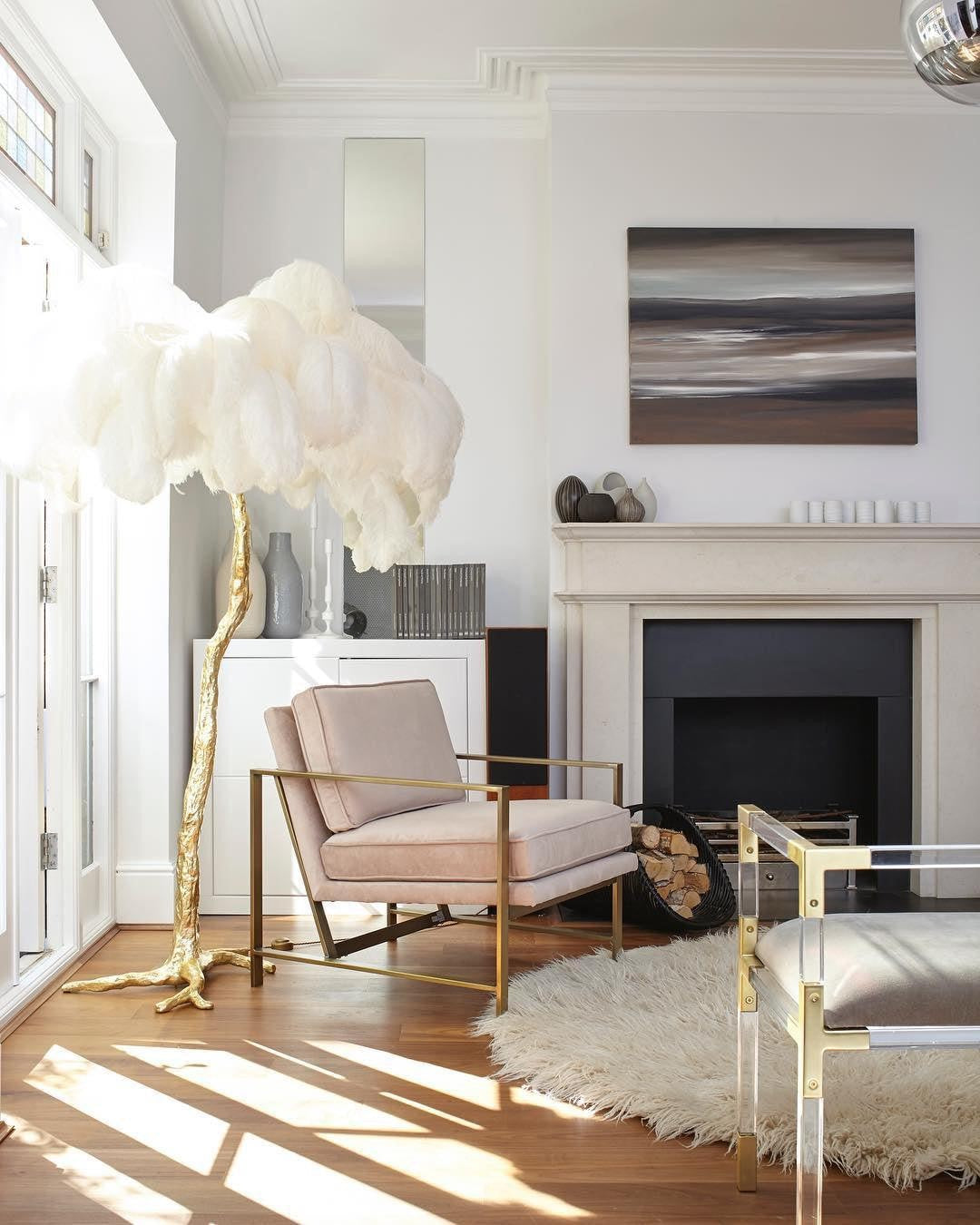 Feathered Elegance Brass Floor Light, Floor Lamp, detail 77