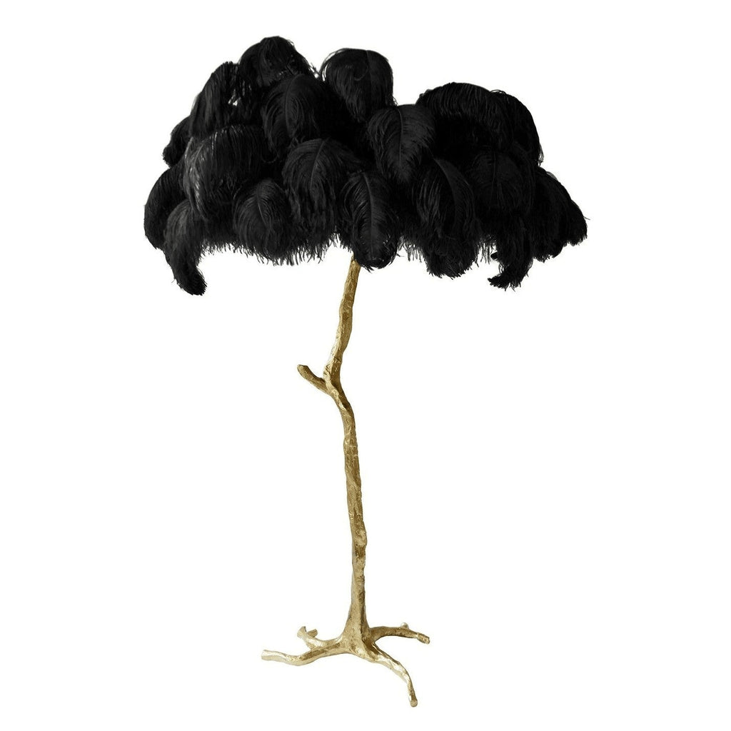 Feathered Elegance Brass Floor Light, Floor Lamp, detail 7