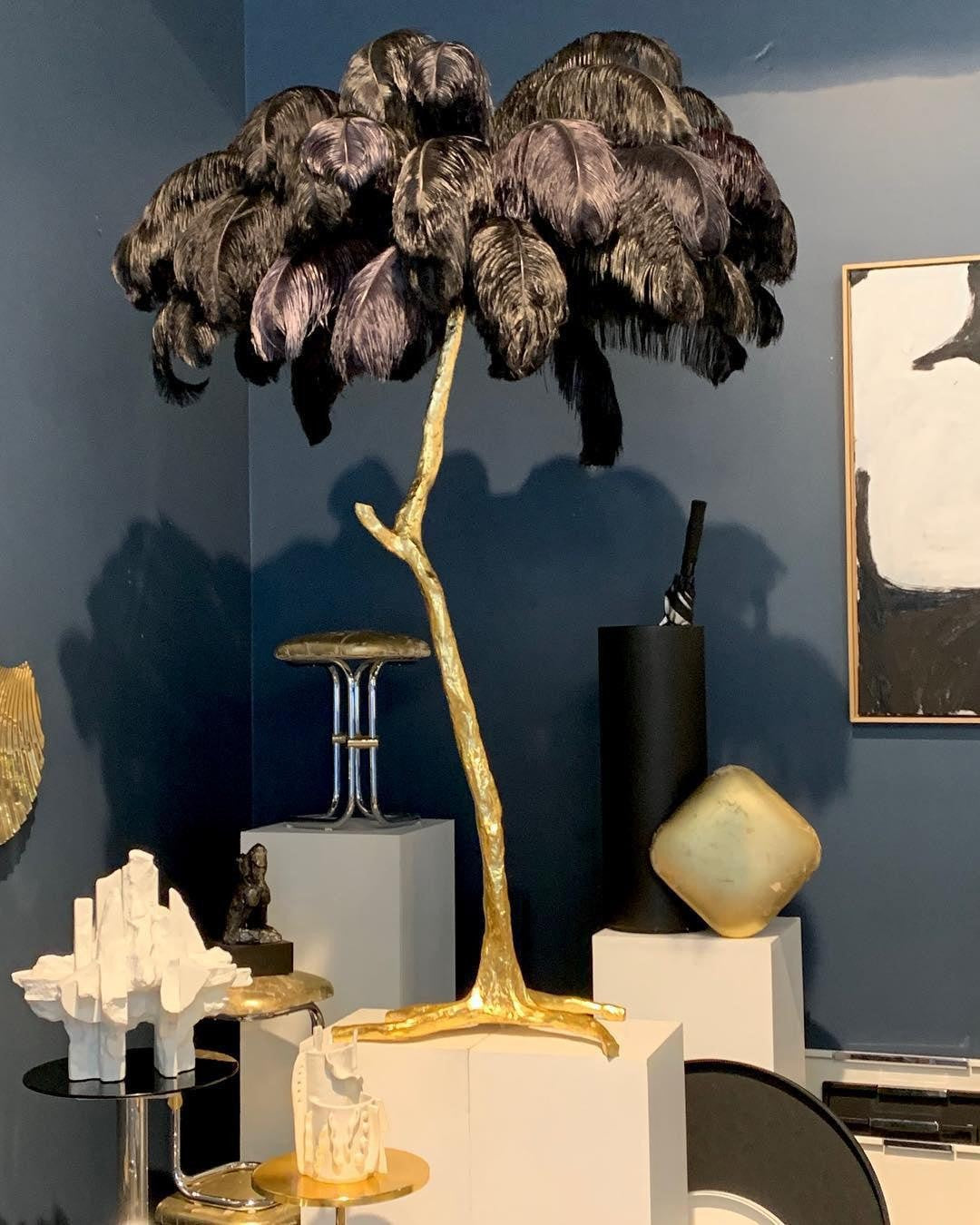 Feathered Elegance Brass Floor Light, Floor Lamp, detail 80