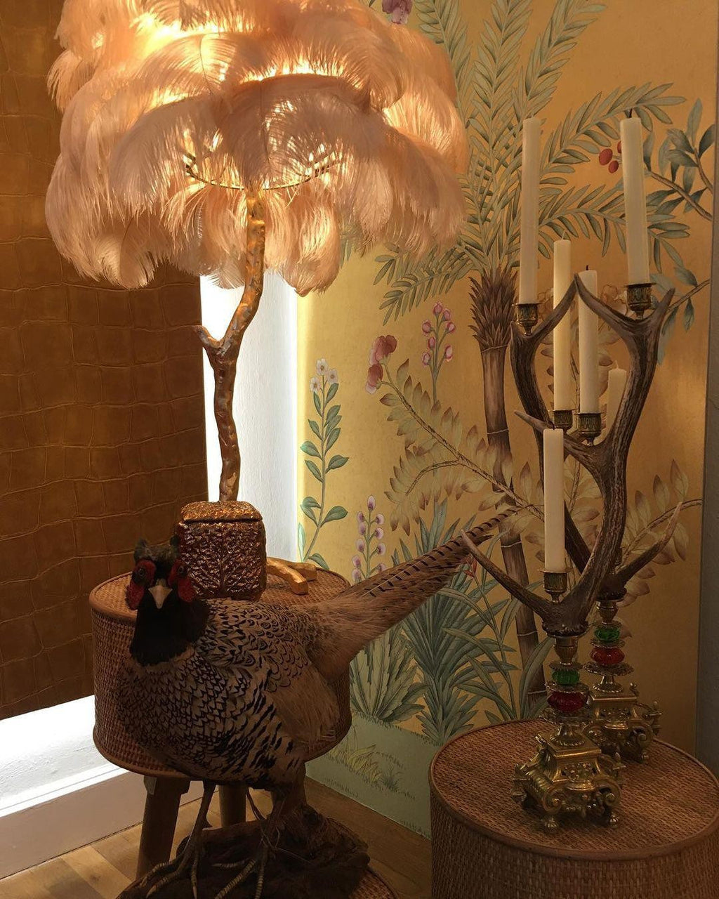 Feathered Elegance Brass Floor Light, Floor Lamp, detail 88