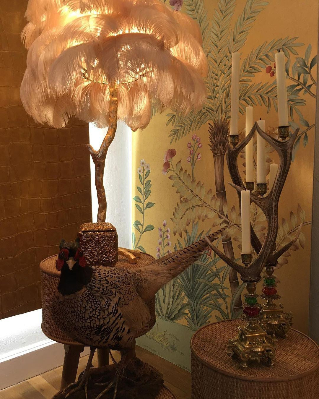 Feathered Elegance Brass Floor Light, Floor Lamp, detail 88