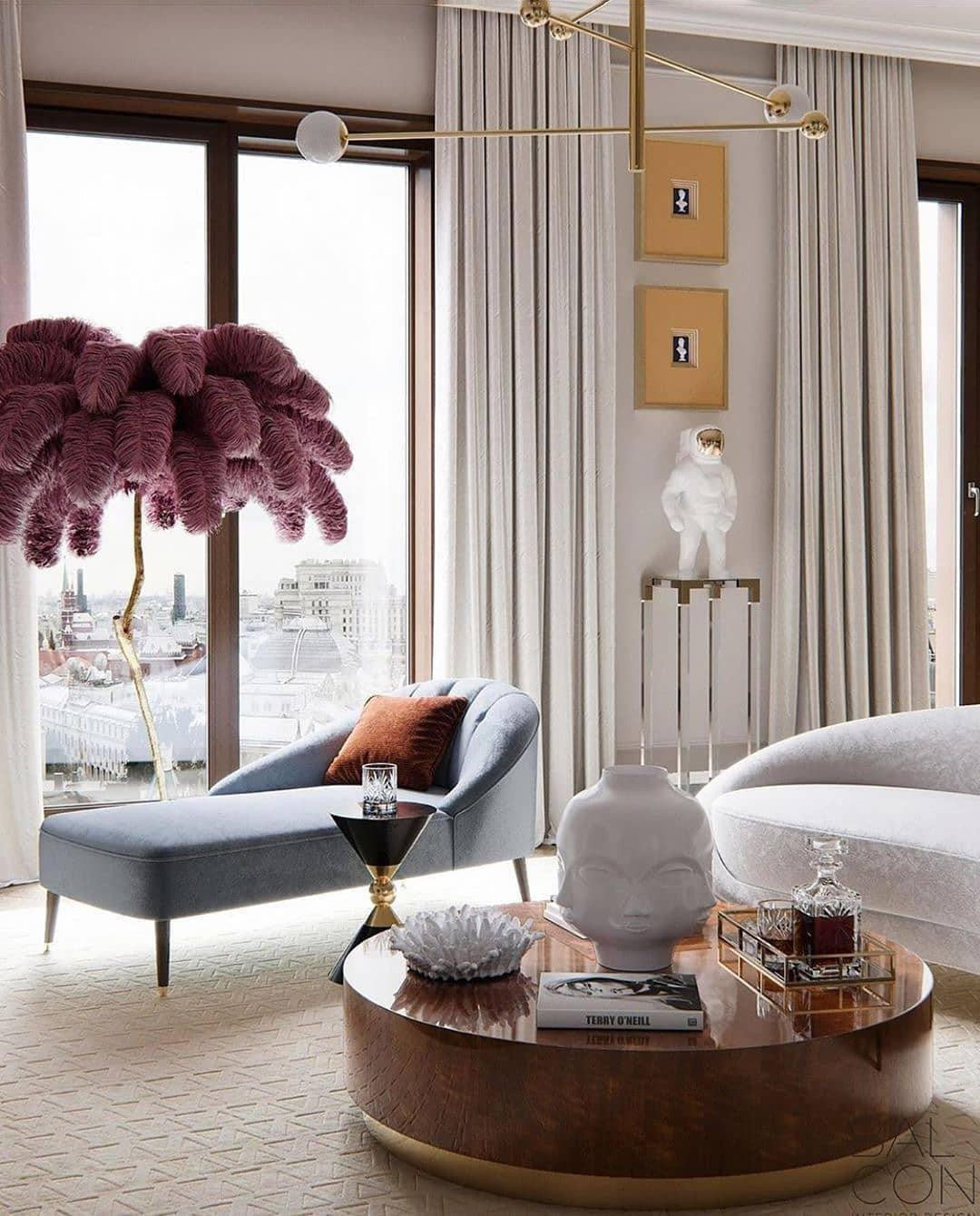 Feathered Elegance Brass Floor Light, Floor Lamp, detail 89
