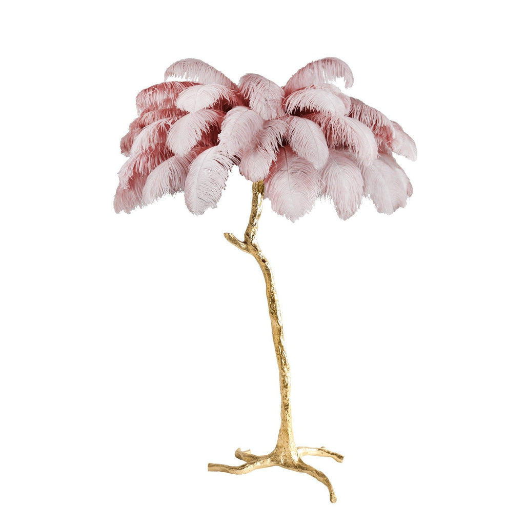 Feathered Elegance Brass Floor Light, Floor Lamp, detail 8