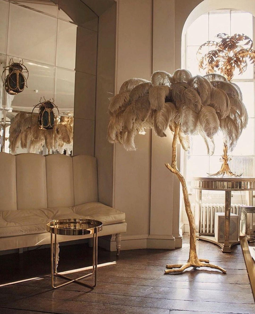 Feathered Elegance Brass Floor Light, Floor Lamp, detail 93