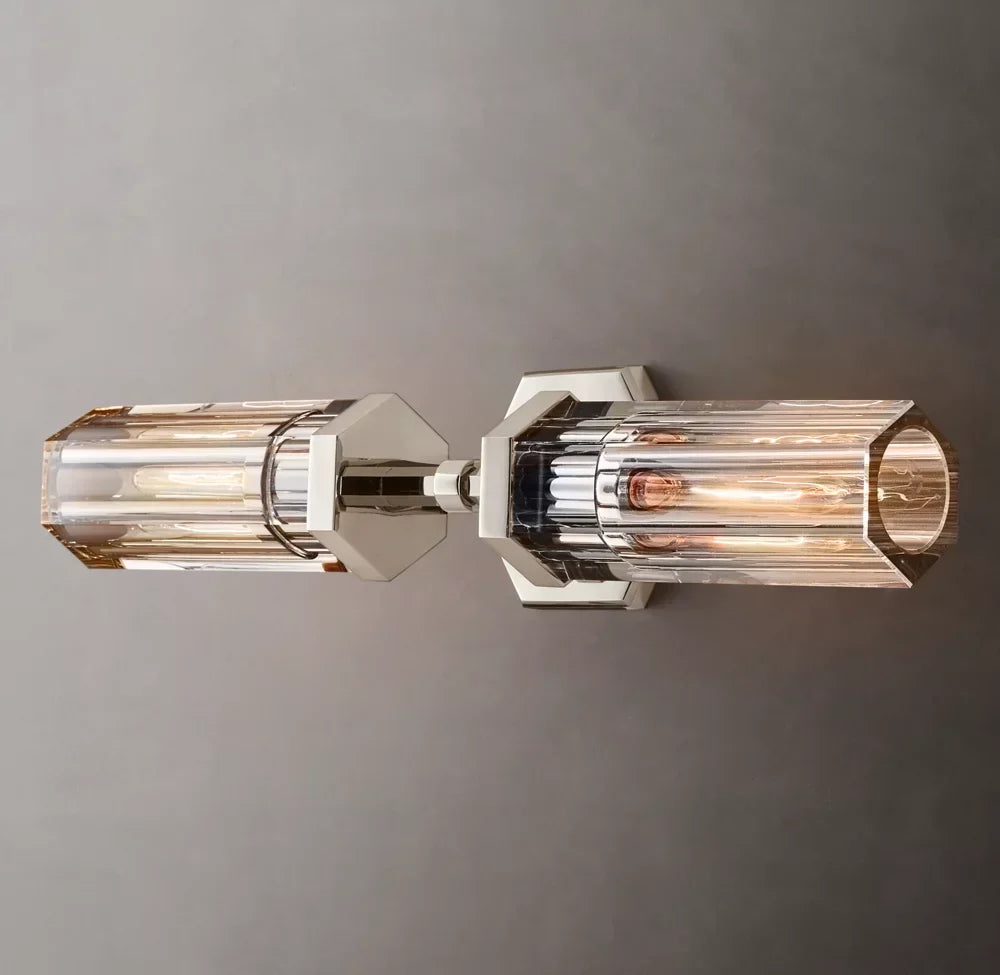 Lambeth Hexagonal Linear Wall Light, Bathroom Wall Sconce, detail 12