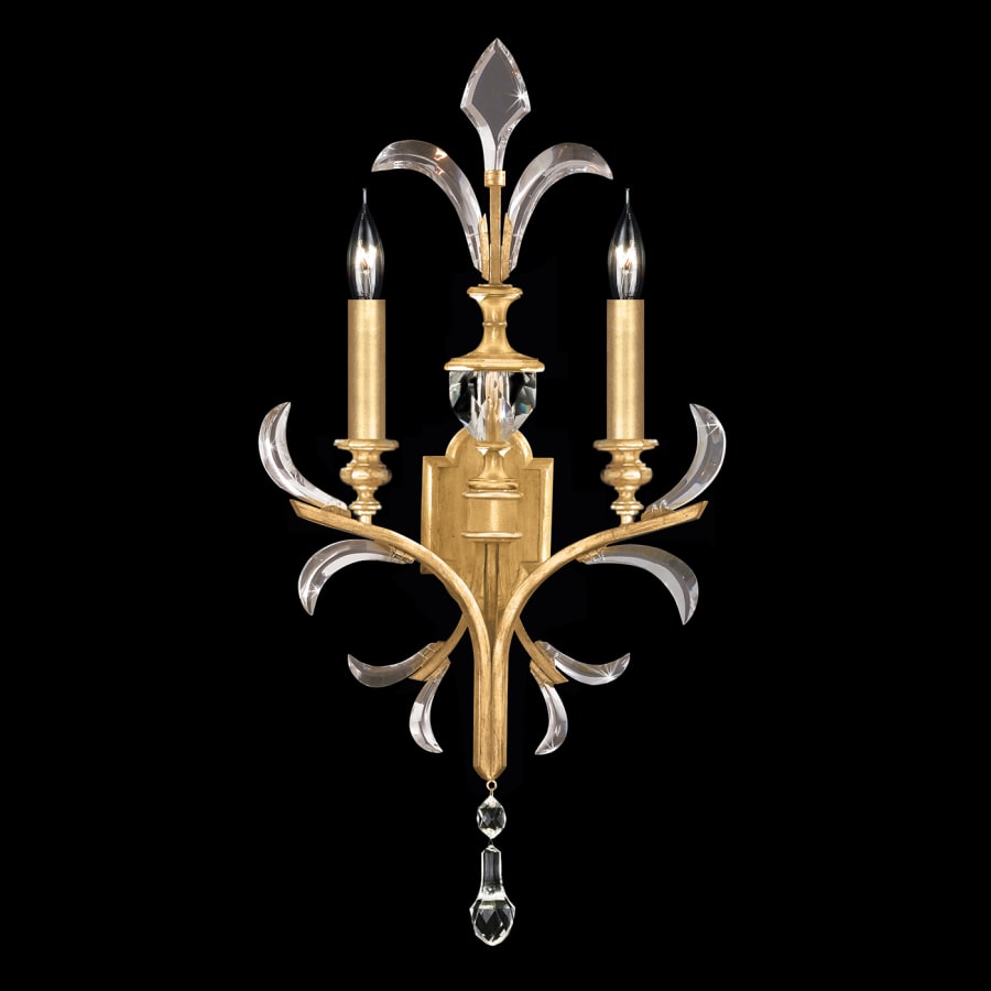 Artisan Beveled Arcs 2 Light 32" Tall Wall Light, Bedroom Wall Sconce, detail 3