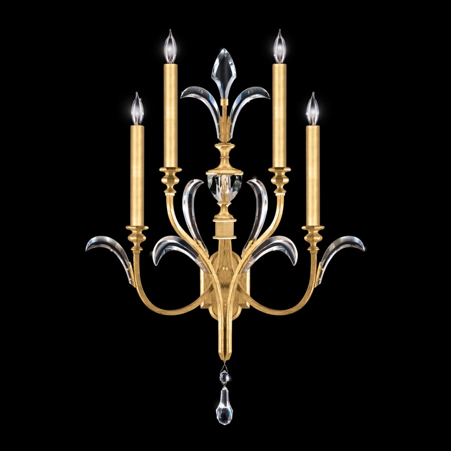 Artisan Beveled Arcs 4 Light 36" Tall Wall Light, Bedroom Wall Sconce, detail 3