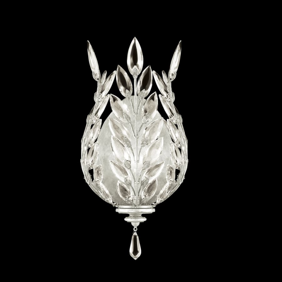 Artisan Crystal Laurel 17" Tall Wall Light, Bedroom Wall Sconce, detail 2