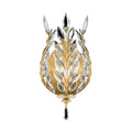 Artisan Crystal Laurel 17" Tall Wall Light, Bedroom Wall Sconce, Dimensions Height: 17"
