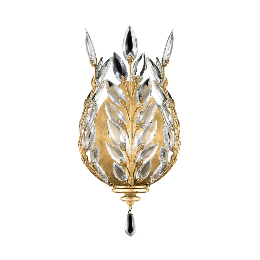 Artisan Crystal Laurel 17" Tall Wall Light, Bedroom Wall Sconce, Dimensions Height: 17"