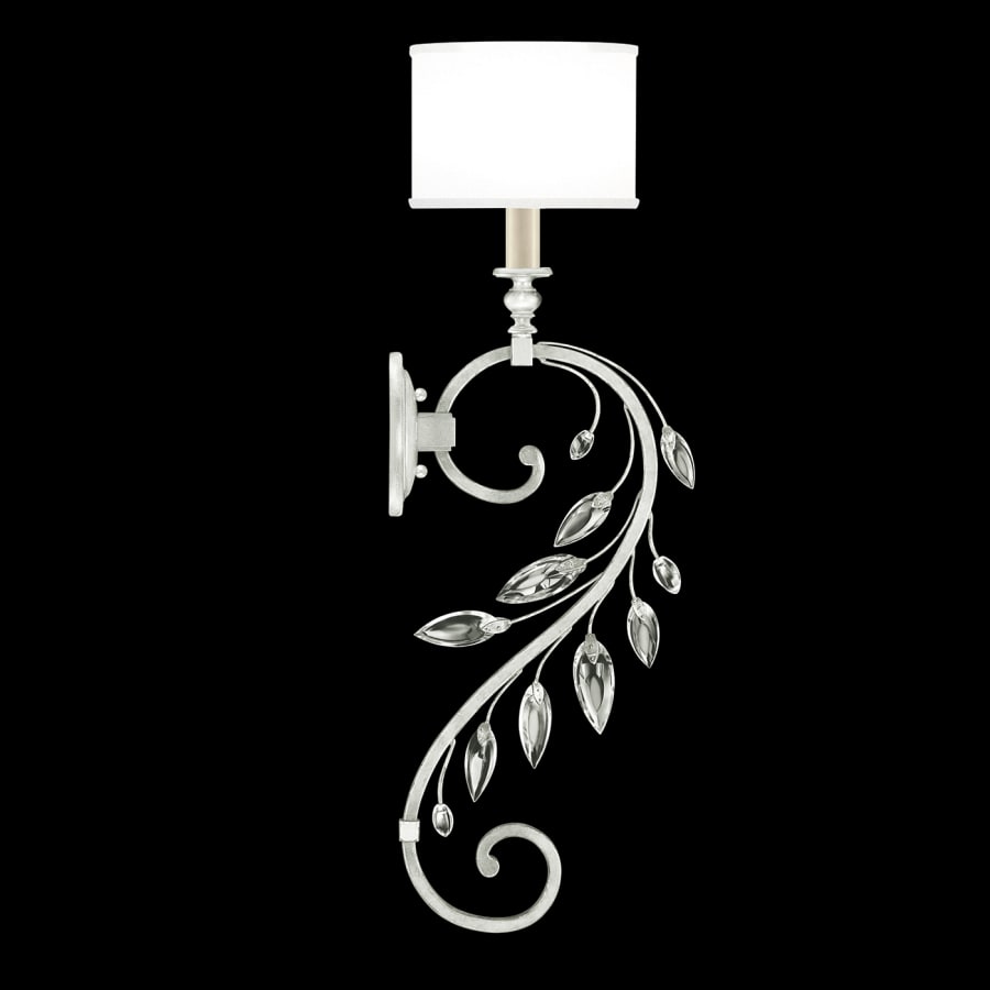 Artisan Crystal Laurel 32" Tall Wall Light, Bedroom Wall Sconce, detail 2