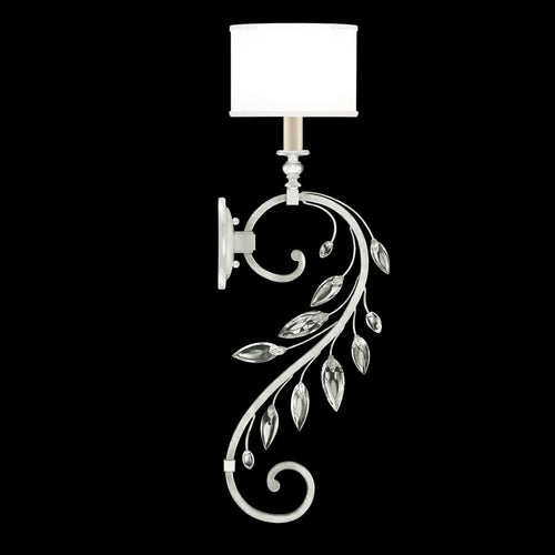 Artisan Crystal Laurel 32" Tall Wall Light, Bedroom Wall Sconce, detail 2