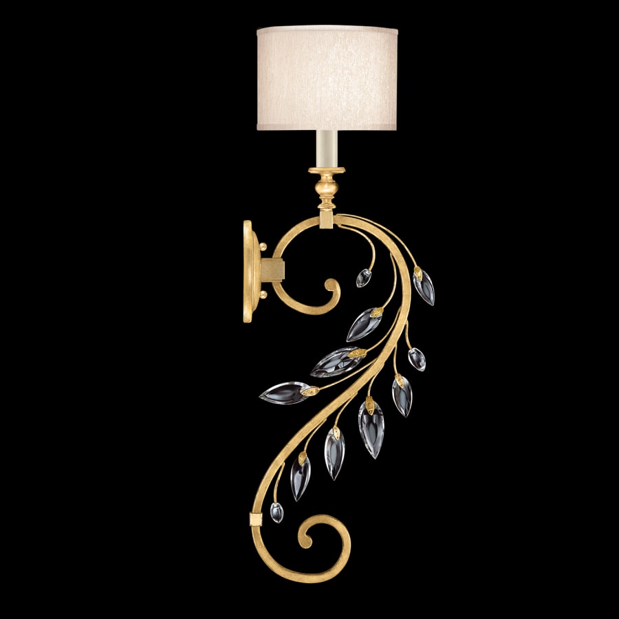 Artisan Crystal Laurel 32" Tall Wall Light, Bedroom Wall Sconce, detail 4