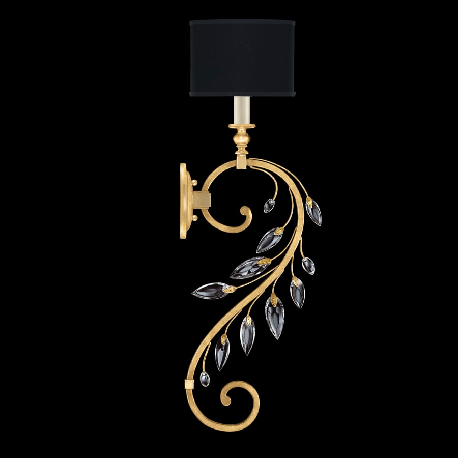 Artisan Crystal Laurel 32" Tall Wall Light, Bedroom Wall Sconce, detail 5