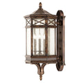 Artisan 3 Light Exterior Wall Light in Antique Bronze Finish from the Holland Park, Outdoor Wall Light, Dimensions: Height: 34"