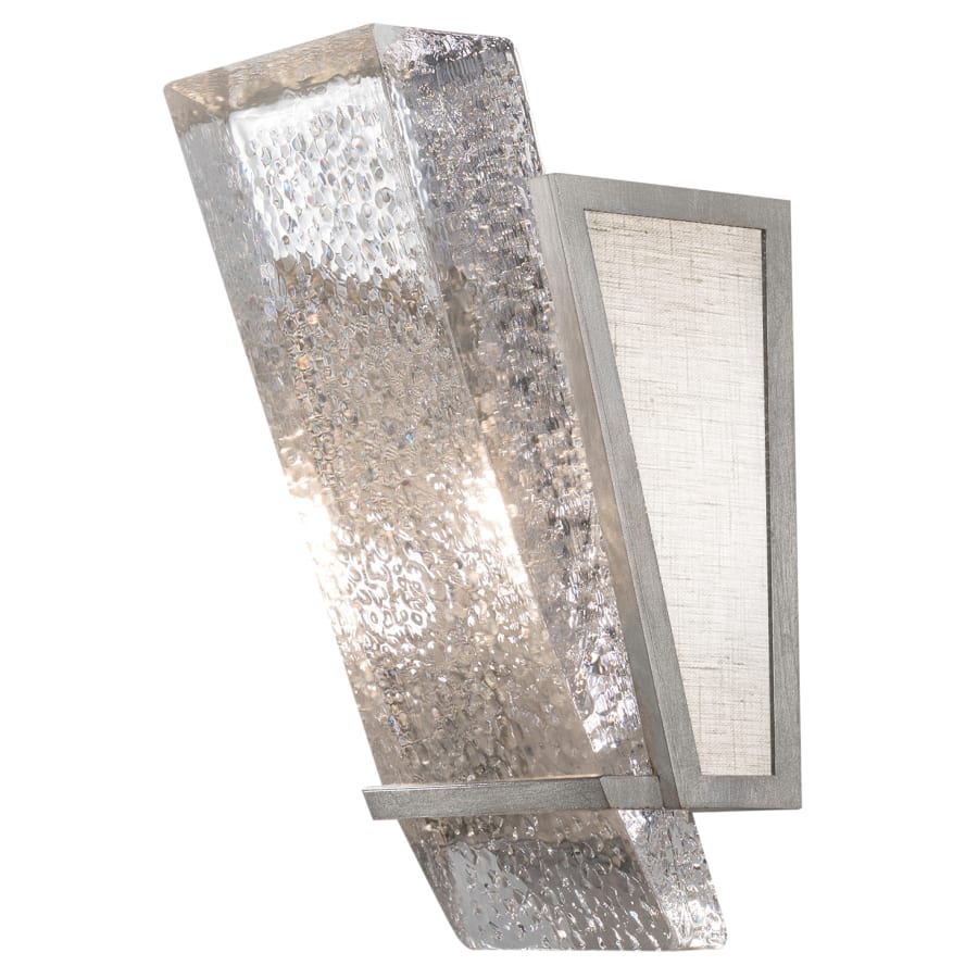 Artisan Crownstone Single Light 13" Tall Wall Light with Linen Shade, Bedroom Wall Sconce, Dimensions Height: 13"