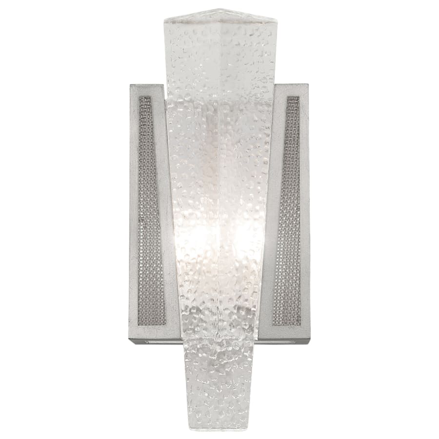 Artisan Crownstone Single Light 15" Tall Wall Light with Metal Mesh Shade, Bedroom Wall Sconce, Dimensions Height: 15"