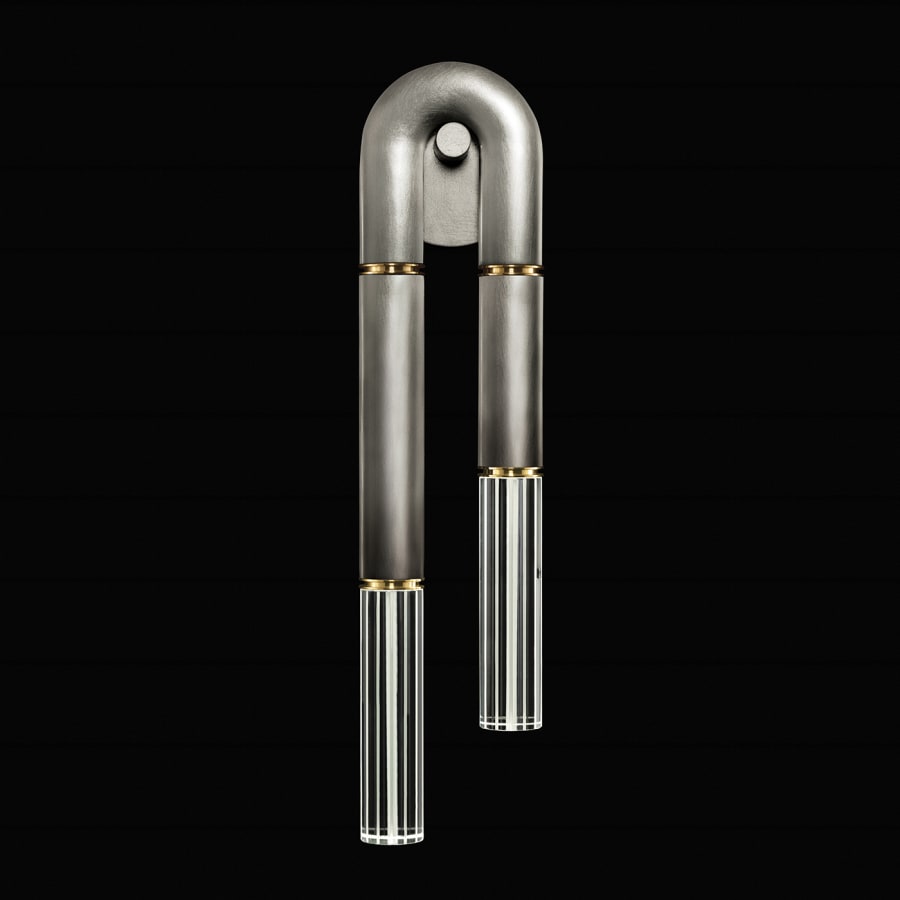 Artisan Antonia 2 Light 28" Tall LED Cylinder Wall Light, Bedroom Wall Sconce, Dimensions: Height: 28"