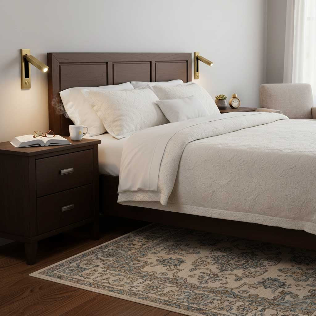 Metal Flush-Fold Bedside Reading Light, Bedroom Wall Sconce, detail 23