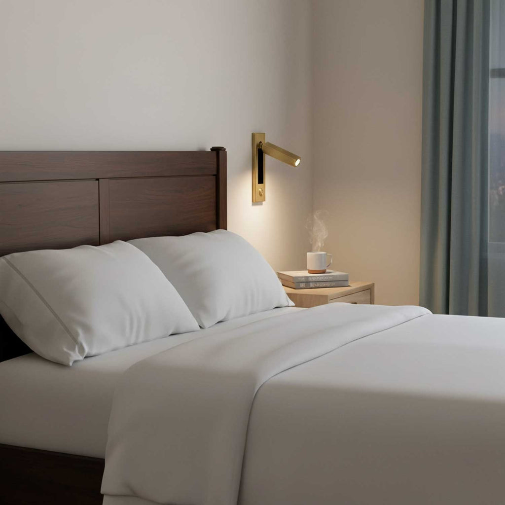 Metal Flush-Fold Bedside Reading Light, Bedroom Wall Sconce, detail 28