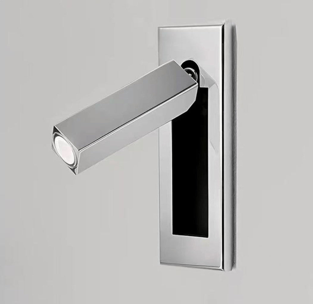 Metal Flush-Fold Bedside Reading Light, Bedroom Wall Sconce, detail 2