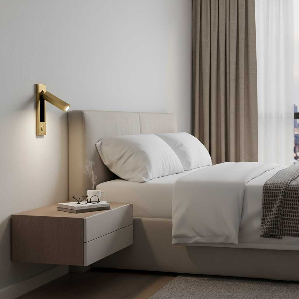Metal Flush-Fold Bedside Reading Light, Bedroom Wall Sconce, detail 34