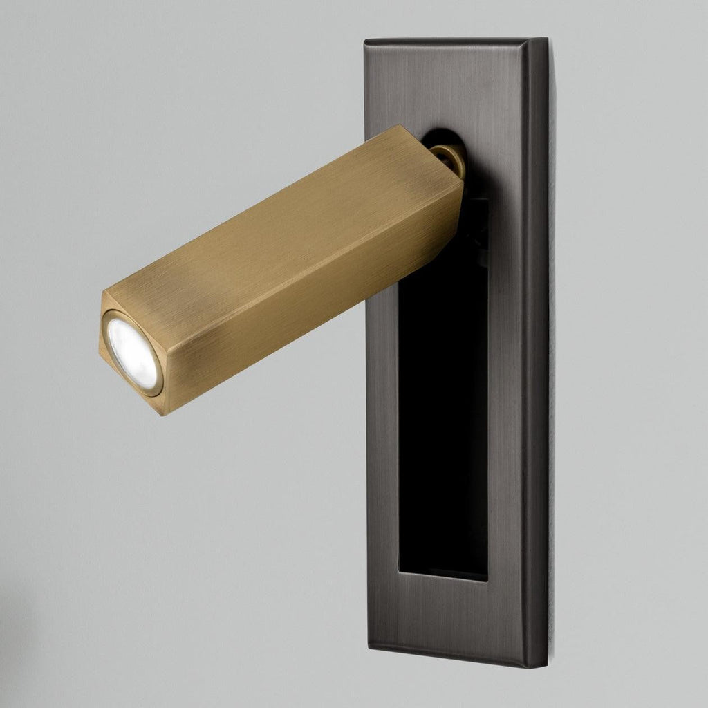 Metal Flush-Fold Bedside Reading Light, Bedroom Wall Sconce, detail 3