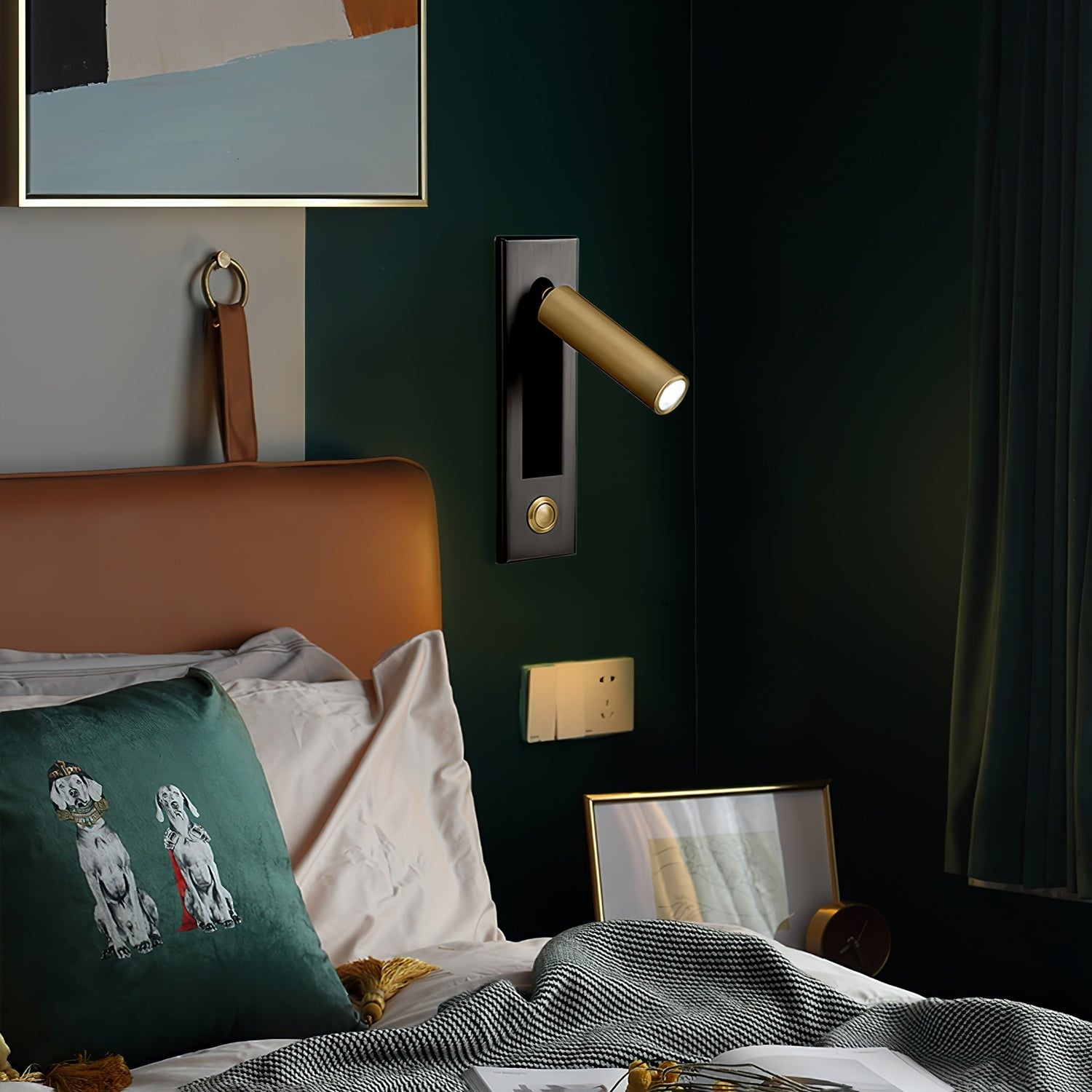Metal Flush-Fold Bedside Reading Light, Bedroom Wall Sconce, detail 40