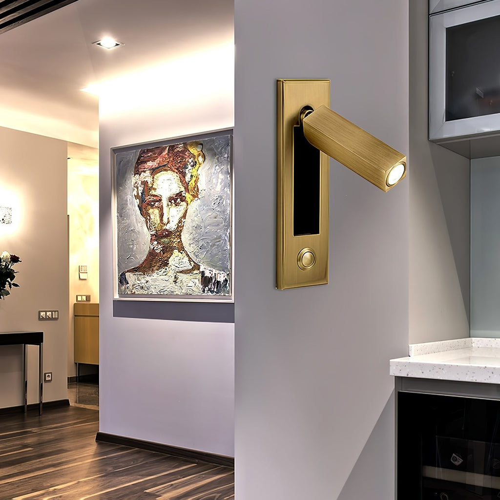 Metal Flush-Fold Bedside Reading Light, Bedroom Wall Sconce, detail 42