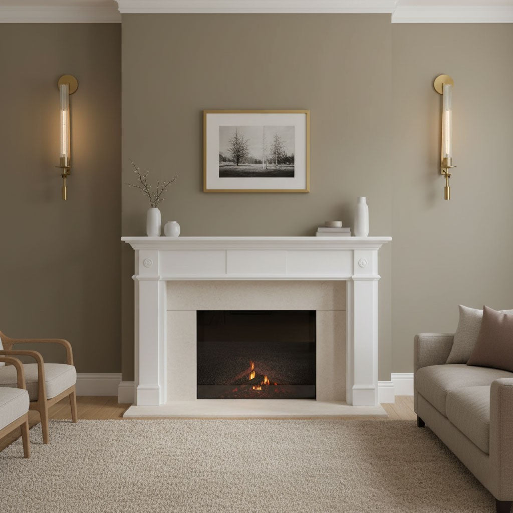 French Ribbed Glass Wall Light, Bedroom Wall Sconce, detail 11