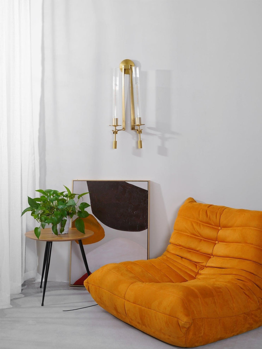 French Ribbed Glass Wall Light, Bedroom Wall Sconce, detail 34