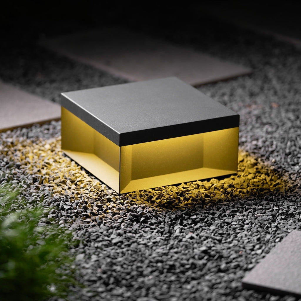 Geometric Black Exterior Post Lantern, Outdoor Wall Light, detail 12