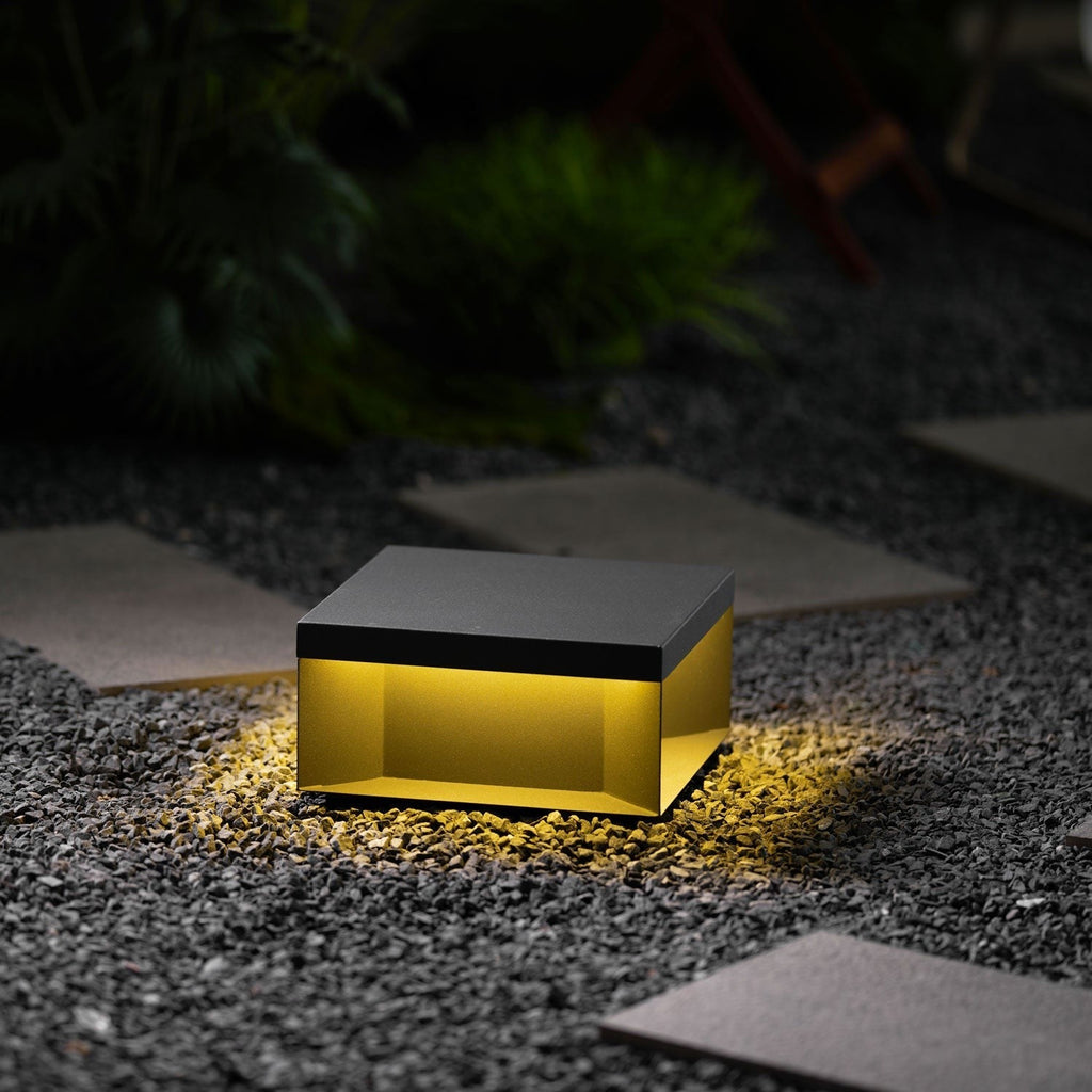 Geometric Black Exterior Post Lantern, Outdoor Wall Light, detail 14